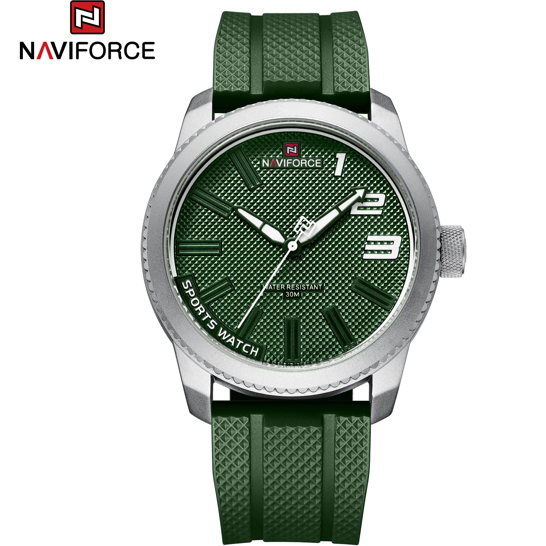 ساعت مچی مردانه نیوی فورس مدل NF9202SWGN بند لاستیکی