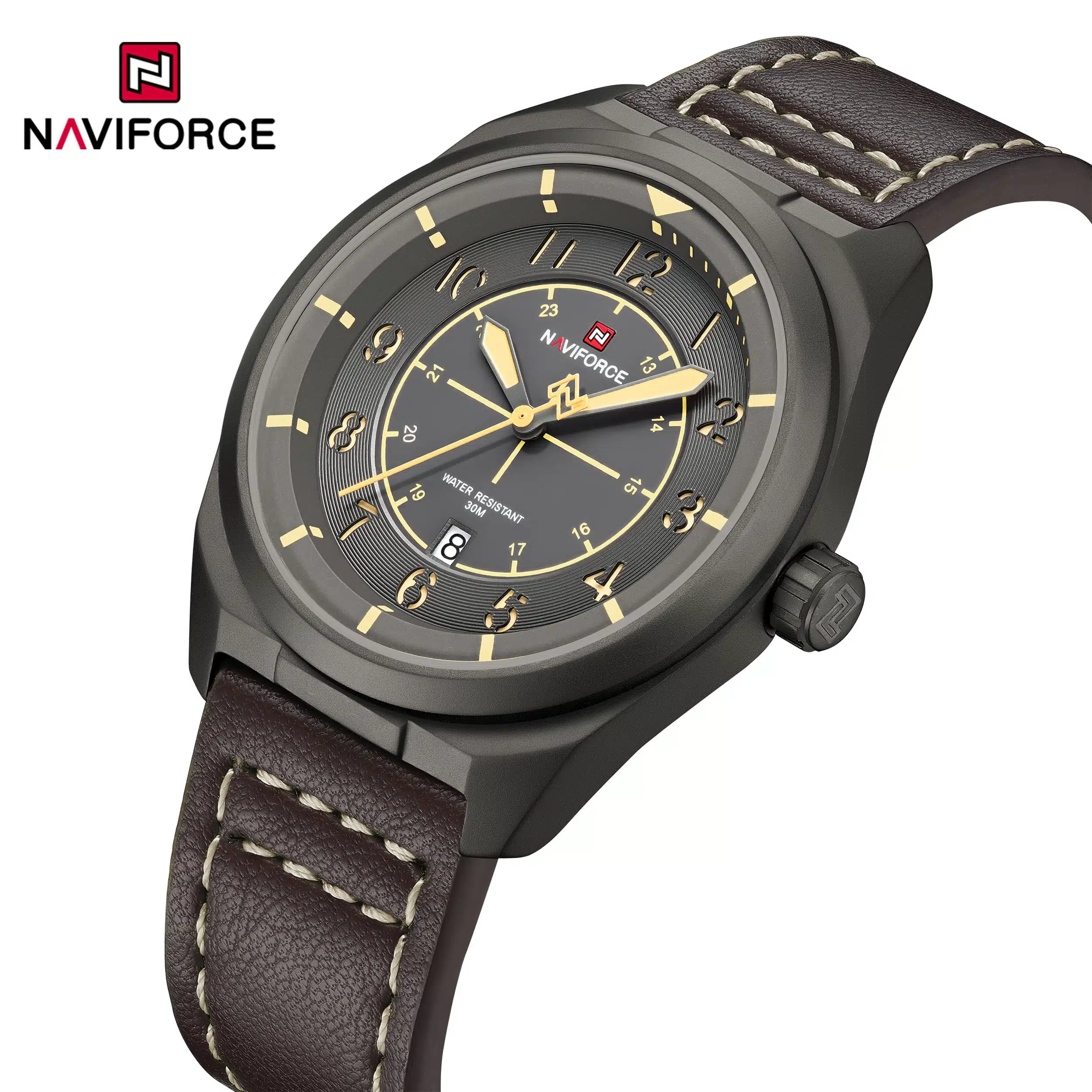 ساعت مچی مردانه Naviforce مدل NF9281 |قهوه ای
